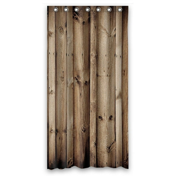 Rustic Texas Star and American Flag On Wood Ca Barn Star RV Shower Curtain